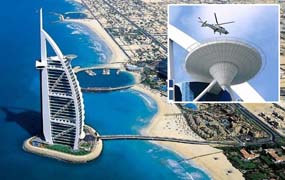 In de serie befaamde Heli Roofpads: Burj al Arab Hotel (Dubai)