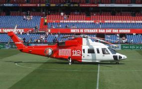 Feyenoord doet het weer met een helikopter