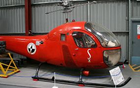 Belgische expeditiehelikopter in UK museum 