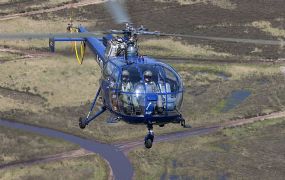 Historische Alouette-helikopter keert terug naar de vliegbasis Deelen 