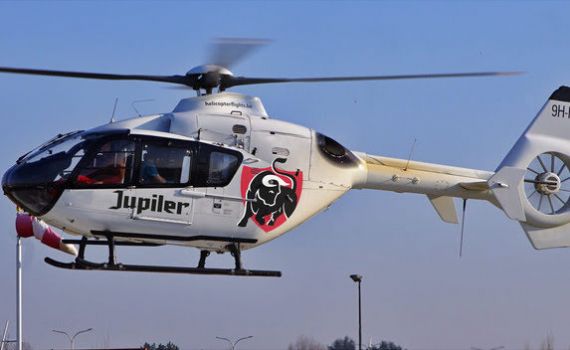 Ontknoping van BE voetbalcompetitie door helikopter (foto's)