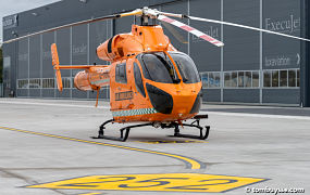 Air Ambulance G-HMDX maakt tussenstop op Wevelgem (EBKT)
