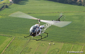 Air2Air fotoshoot van een legendarisch helikopter