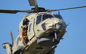 Belgische SAR helikopter op bezoek in Goes